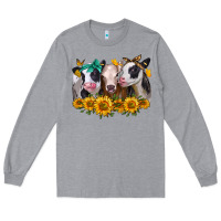 Heather Grey sunflower heifers Long Sleeve Tee - Jasminsmagicworld