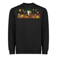 Black Christmas feeling jolly cow Heavyweight Sweatshirt - Artiststas