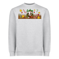 Heather Grey Christmas feeling jolly cow Heavyweight Sweatshirt - Artiststas
