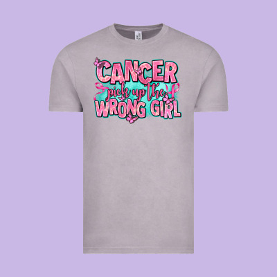 Cancer Pick Up The Wrong Girl Vintage Tee Designed By Adodesignshop