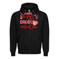 Black sorry boys daddy is my valentine Zipper Hoodie - MaliasSmallBusiness