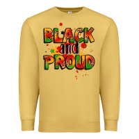 Antique Gold black and proud Premium Sweatshirt - LillyAllenDesigns
