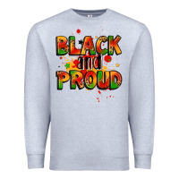 Heather Grey black and proud Premium Sweatshirt - LillyAllenDesigns
