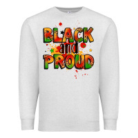 Oatmeal Heather black and proud Premium Sweatshirt - LillyAllenDesigns