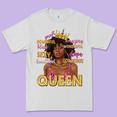 Premium Tee queen afro woman