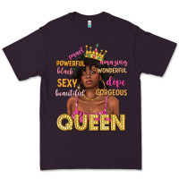 Plum queen afro woman Premium Tee - texasbilliewilder