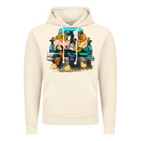 Vintage Artic farm truck farm animals Vintage Hoodie - FaDigitalArtStudio