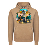 Vintage Coffee farm truck farm animals Vintage Hoodie - FaDigitalArtStudio