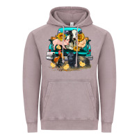 Vintage Zinc farm truck farm animals Vintage Hoodie - FaDigitalArtStudio