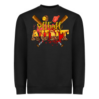 Black softball aunt Heavyweight Sweatshirt - AdoDesignShop