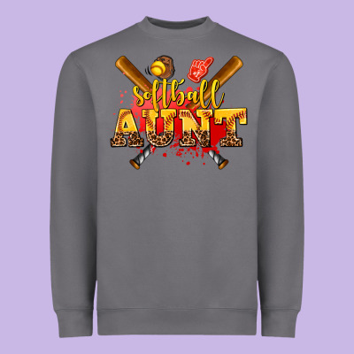 Softball Aunt Heavyweight Sweatshirt Designed By Adodesignshop