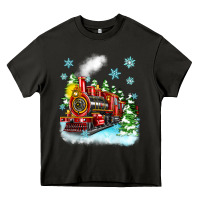 Asphalt christmas polar express Heavy Core Tee - Zillion Design Studio