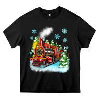 Black christmas polar express Heavy Core Tee - Zillion Design Studio