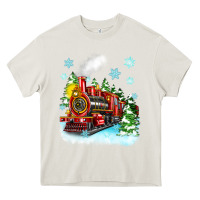Cream christmas polar express Heavy Core Tee - Zillion Design Studio