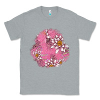 Heather Grey lotus patches Classic Tee - AdoDesignShop
