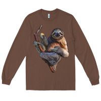 Chestnut Sloth Long Sleeve Tee - LillyAllenDesigns