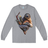 Heather Grey Sloth Long Sleeve Tee - LillyAllenDesigns