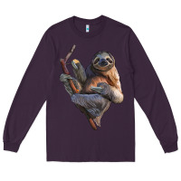 Plum Sloth Long Sleeve Tee - LillyAllenDesigns