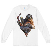 White Sloth Long Sleeve Tee - LillyAllenDesigns