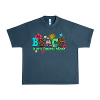 Midnight Navy beach is my happy place Urban Heavy Tee - AdoDesignShop