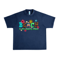 Navy beach is my happy place Urban Heavy Tee - AdoDesignShop
