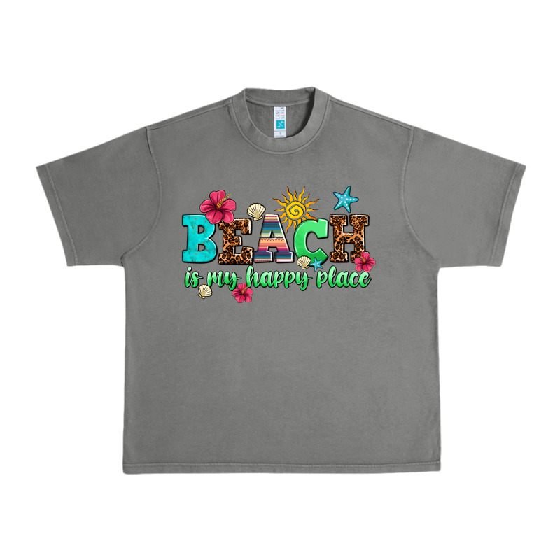 Beach Is My Happy Place Urban Heavy Tee by AdoDesignShop | Teevron