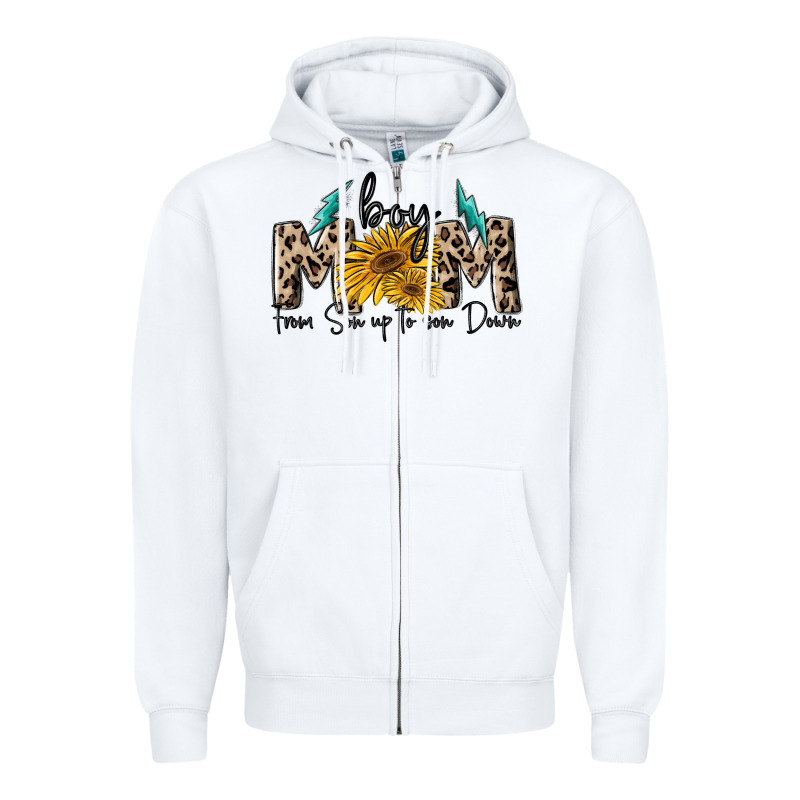 Boy Mom From Son Up To Sun Down Zipper Hoodie by MaliasSmallBusiness | Teevron