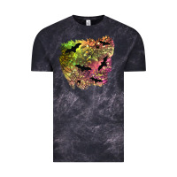 Cloud Black bat halloween patch Vintage Tee - BundleAndBundleShop