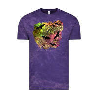 Cloud Purple bat halloween patch Vintage Tee - BundleAndBundleShop