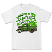 White Happy st. patrick's day shamrock farm truck Premium Tee - RanaPortraitStore