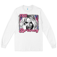 White free britney Long Sleeve Tee - AdoDesignShop