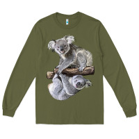 Army Green Koala Long Sleeve Tee - LillyAllenDesigns