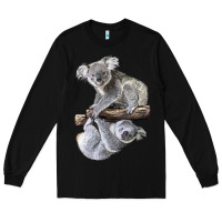 Black Koala Long Sleeve Tee - LillyAllenDesigns