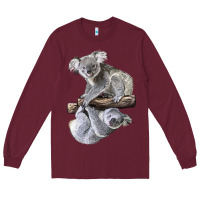 Burgundy Koala Long Sleeve Tee - LillyAllenDesigns