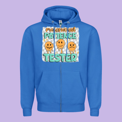 Professional Patience Zipper Hoodie Designed By Maliassmallbusiness