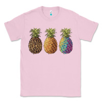 Bubblegum Pink pineapples leopard tie dye summer Classic Tee - Artiststas