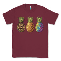 Burgundy pineapples leopard tie dye summer Classic Tee - Artiststas