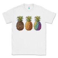 White pineapples leopard tie dye summer Classic Tee - Artiststas