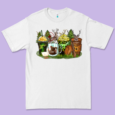 Hunter Coffee Cups Premium Tee Designed By Zillion Design Studio