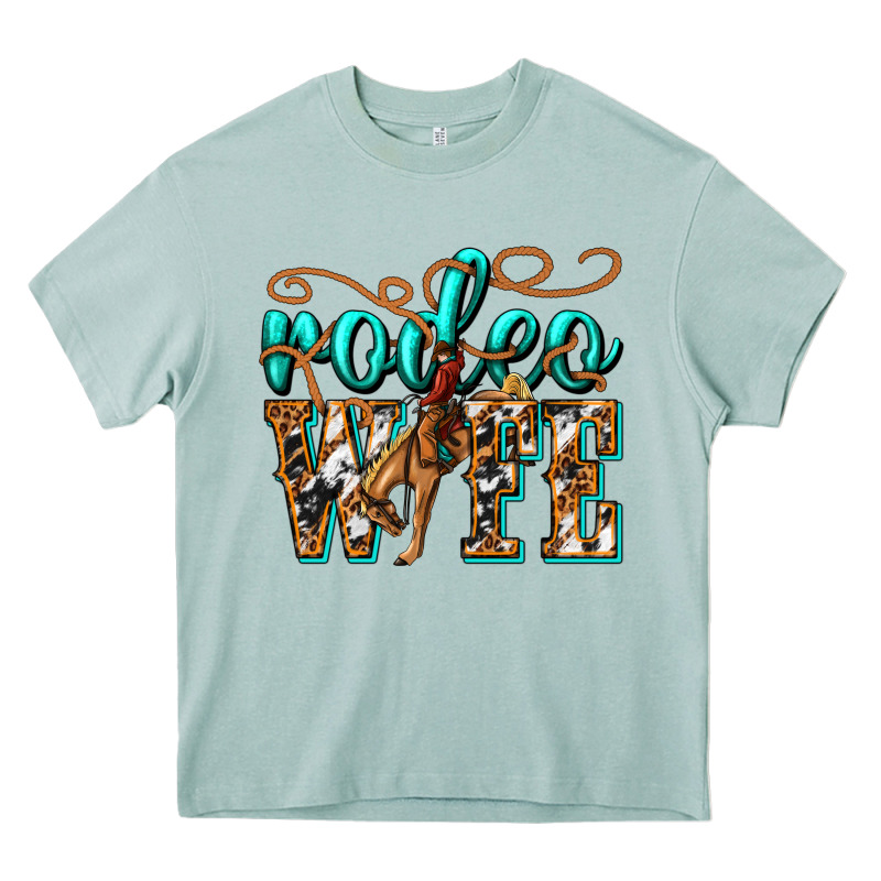 Rodeo Wife Western Heavy Core Tee by texasbilliewilder | Teevron