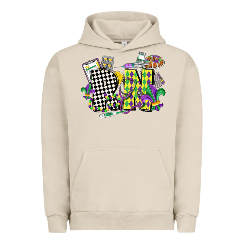 Registered Nurse Mardi Gras Urban Hoodie by CowGirlArtShop | Teevron