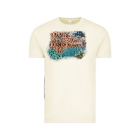 Vintage Arctic Leopard Wood Cowhide Pattern Mixed Western Frame Vintage Tee - Bettercallsaul