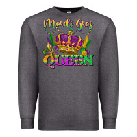 Charcoal Heather mardi gras queen Premium Sweatshirt - LillyAllenDesigns