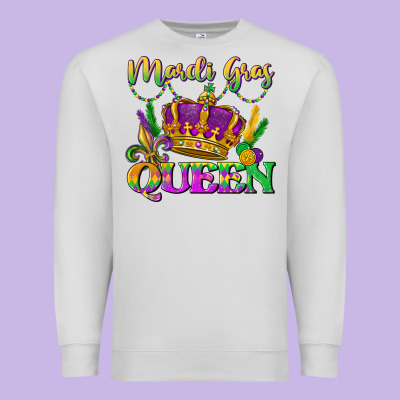 Mardi Gras Queen Premium Sweatshirt Designed By Lillyallendesigns