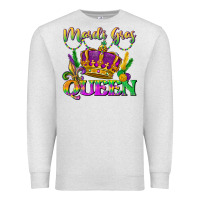 Oatmeal Heather mardi gras queen Premium Sweatshirt - LillyAllenDesigns
