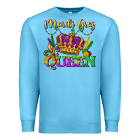 Ocean Blue mardi gras queen Premium Sweatshirt - LillyAllenDesigns