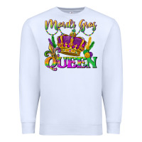 White mardi gras queen Premium Sweatshirt - LillyAllenDesigns