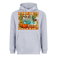 Heather Grey welcome fall tumbler Heavyweight Hoodie - BundleAndBundleShop