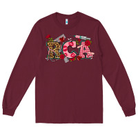 Burgundy valentines day rca Long Sleeve Tee - NancyCooperArtShop