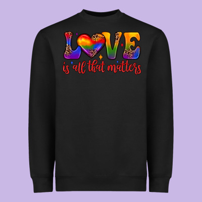 Love Is All That Matters Heavyweight Sweatshirt Designed By Jahusdesignshop